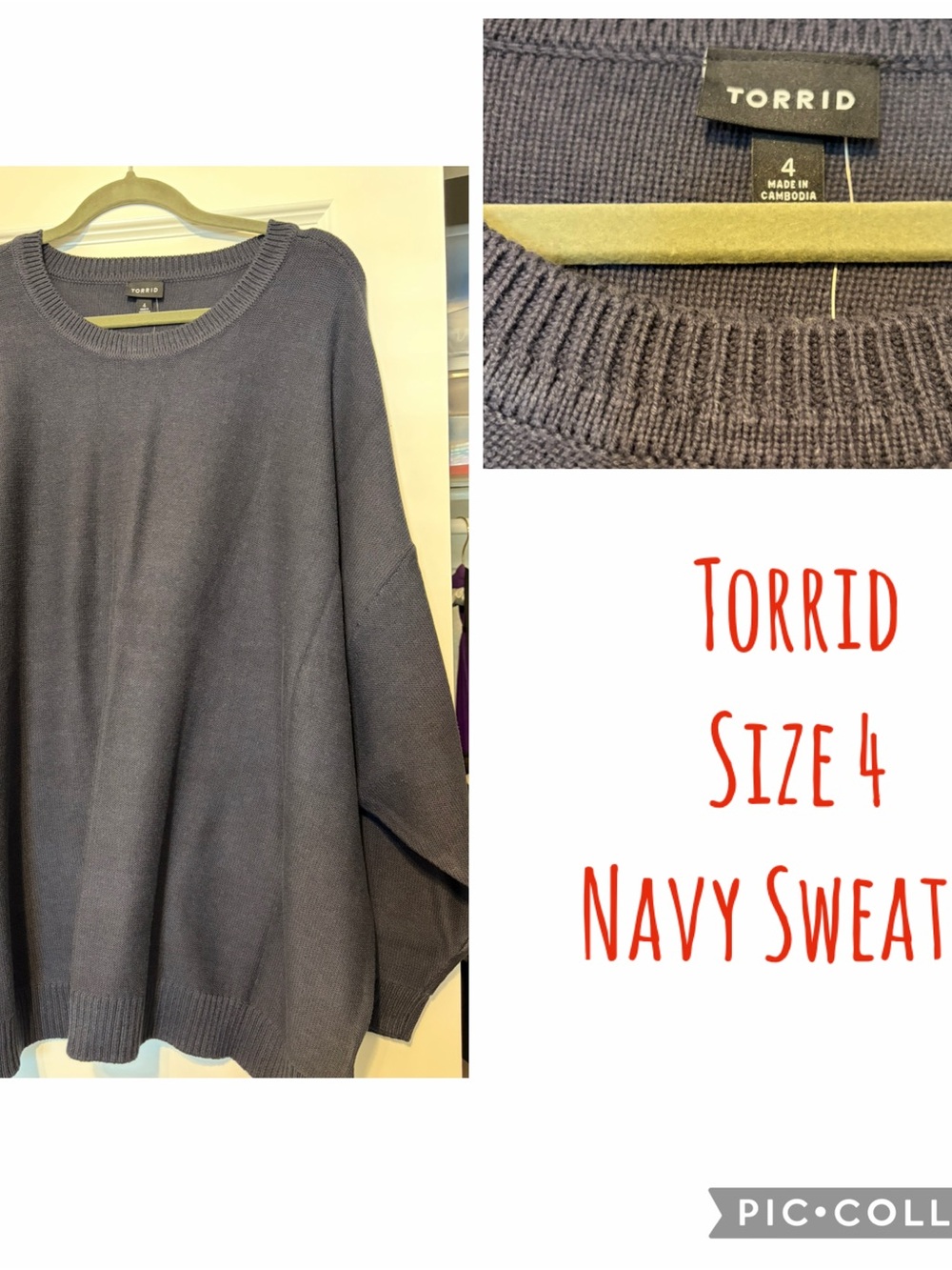 torrid Navy Crewneck Sweater